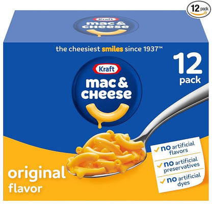 Kraft Original Mac and Cheese Dinner 12 box pack