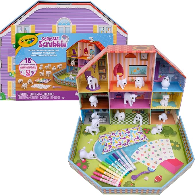 Scribble Scrubbies playset with purple bathtub and markers