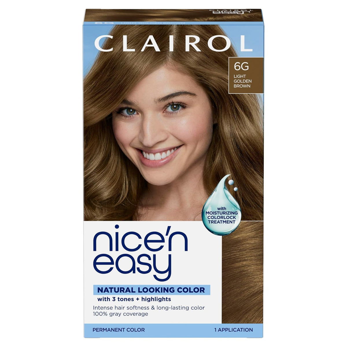 Clairol permanent hair dye for natural-looking gray coverage
