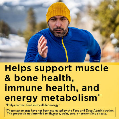 Nature Made Multivitamin for Him nutrition facts panel