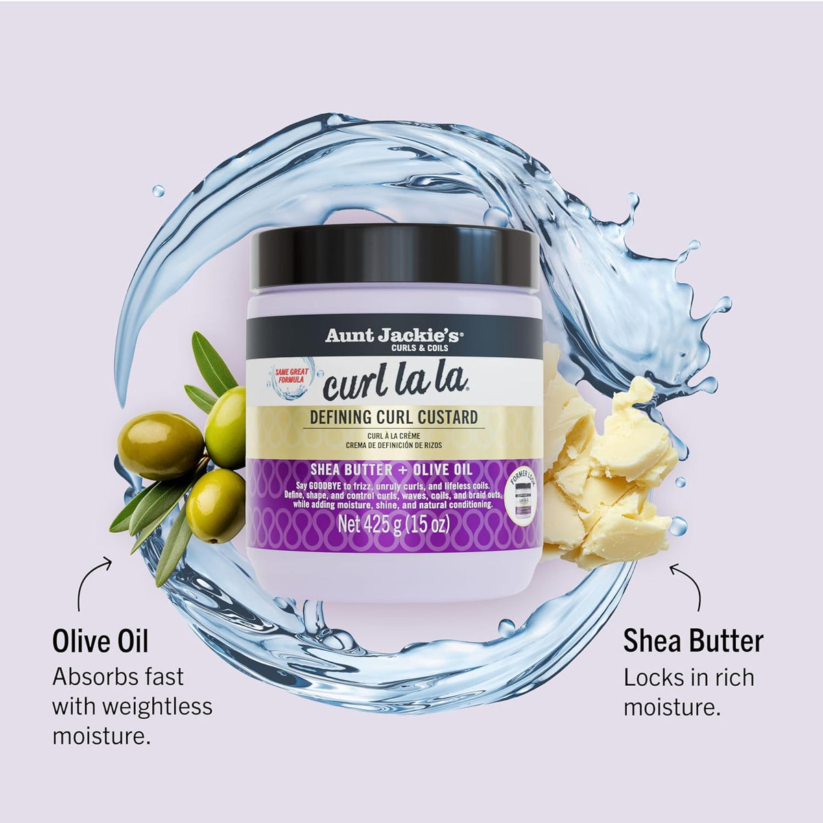 Curl custard for spirals coils and frizz-prone hair