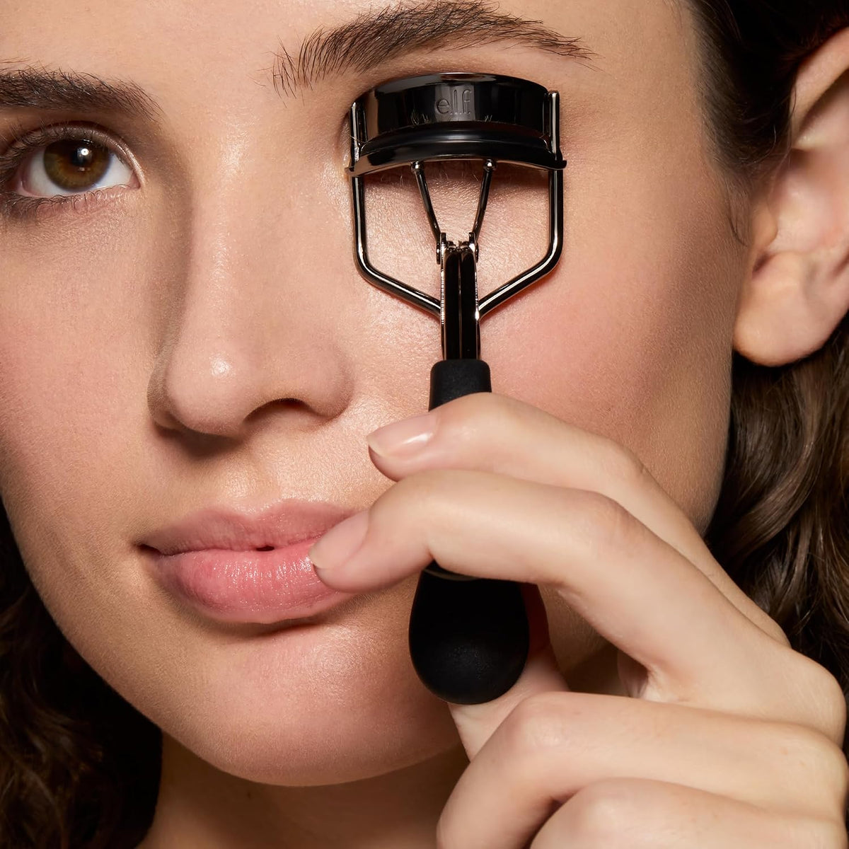 Stainless steel eyelash curler for natural curl