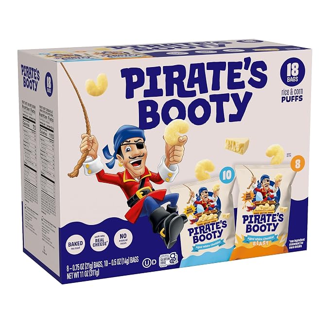 Pirate's Booty assorted aged white cheddar cheese puffs 18 count