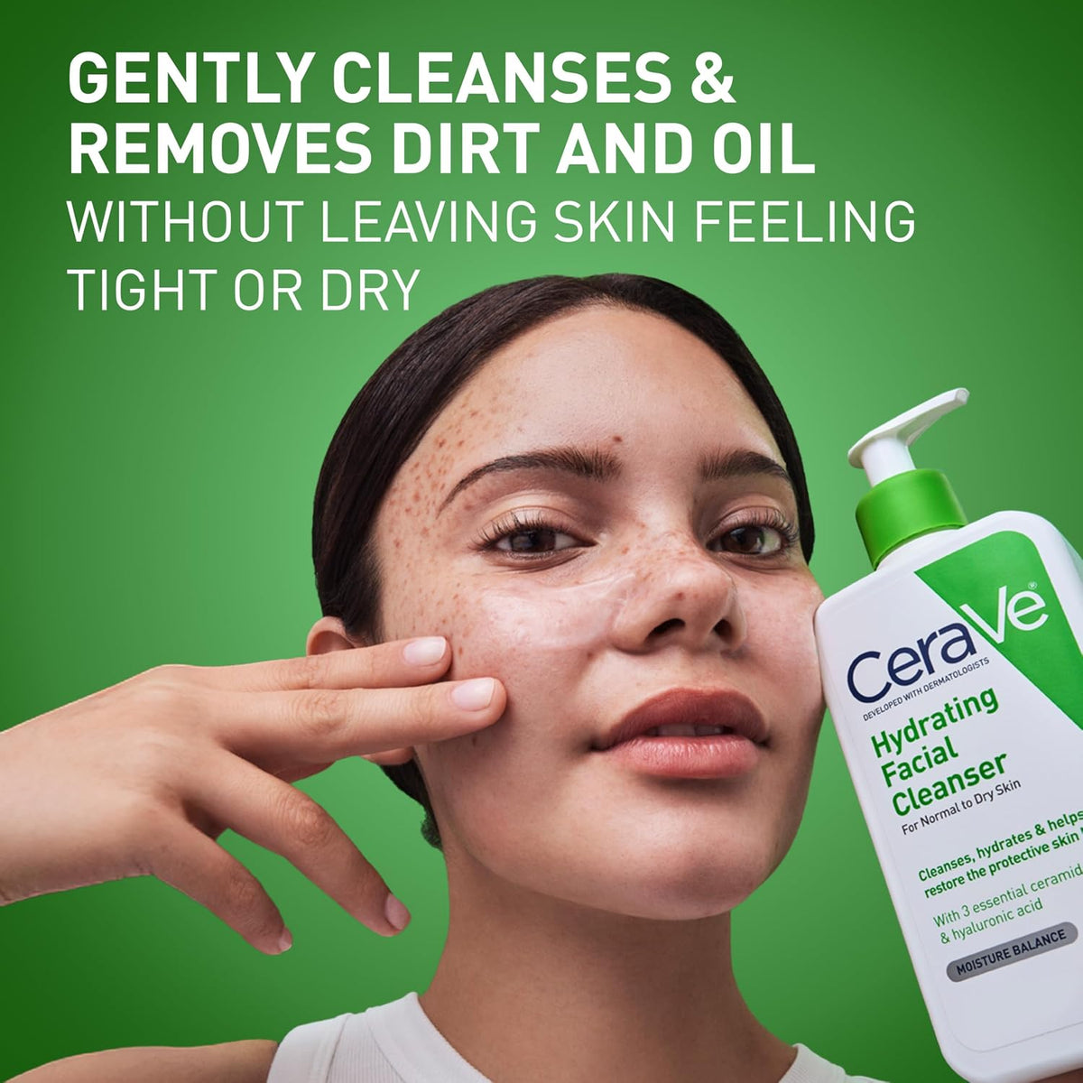 Hydrating daily facial cleanser for normal to dry skin