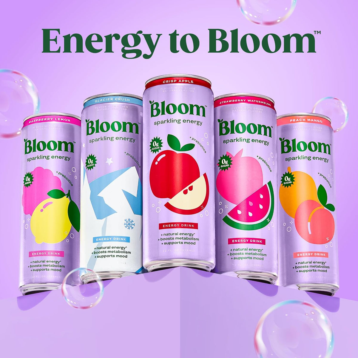 Bloom Nutrition vegan gluten-free energy drink 12 pack