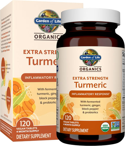 Garden of Life organic turmeric tablets 120 count