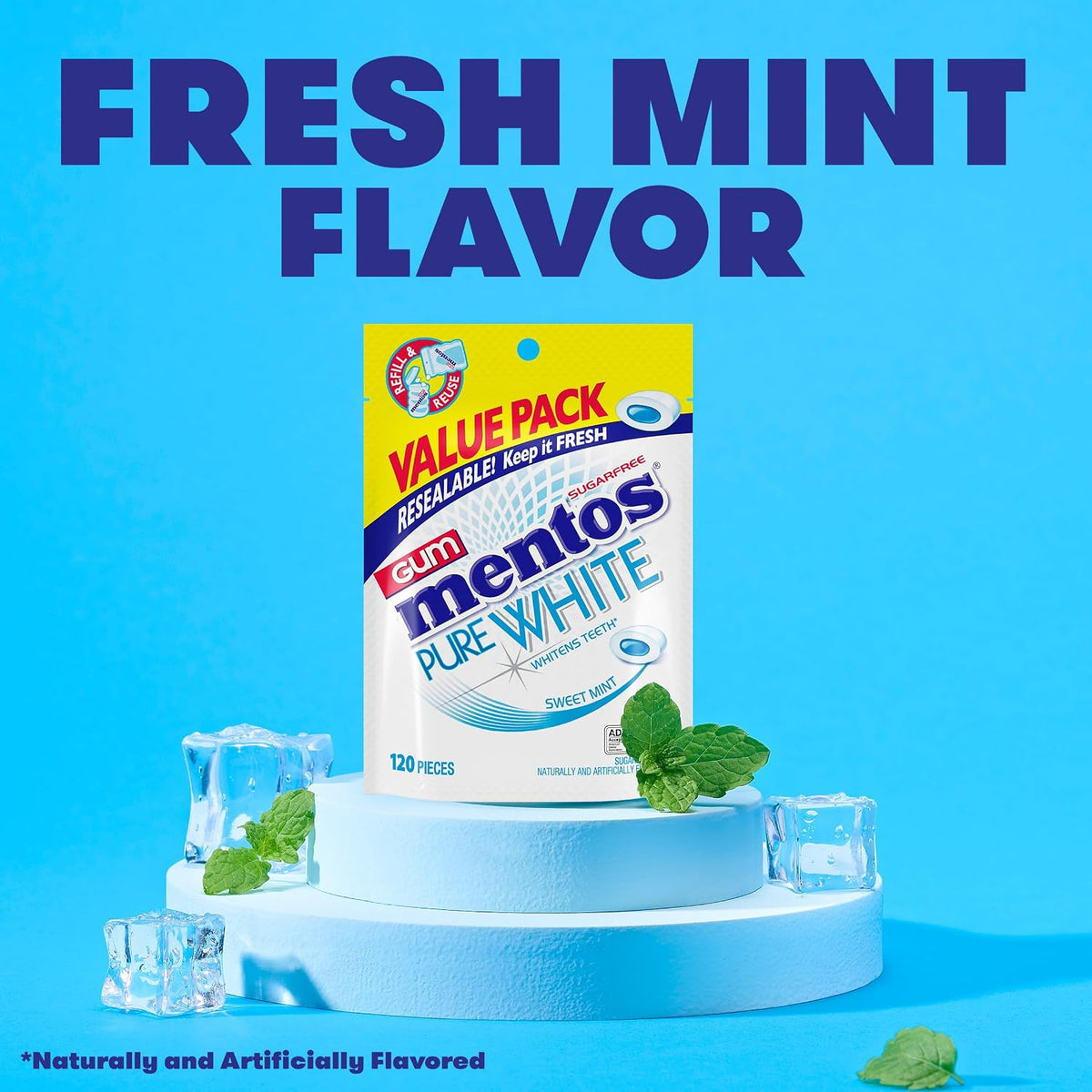 Sweet mint sugar free chewing gum by Mentos