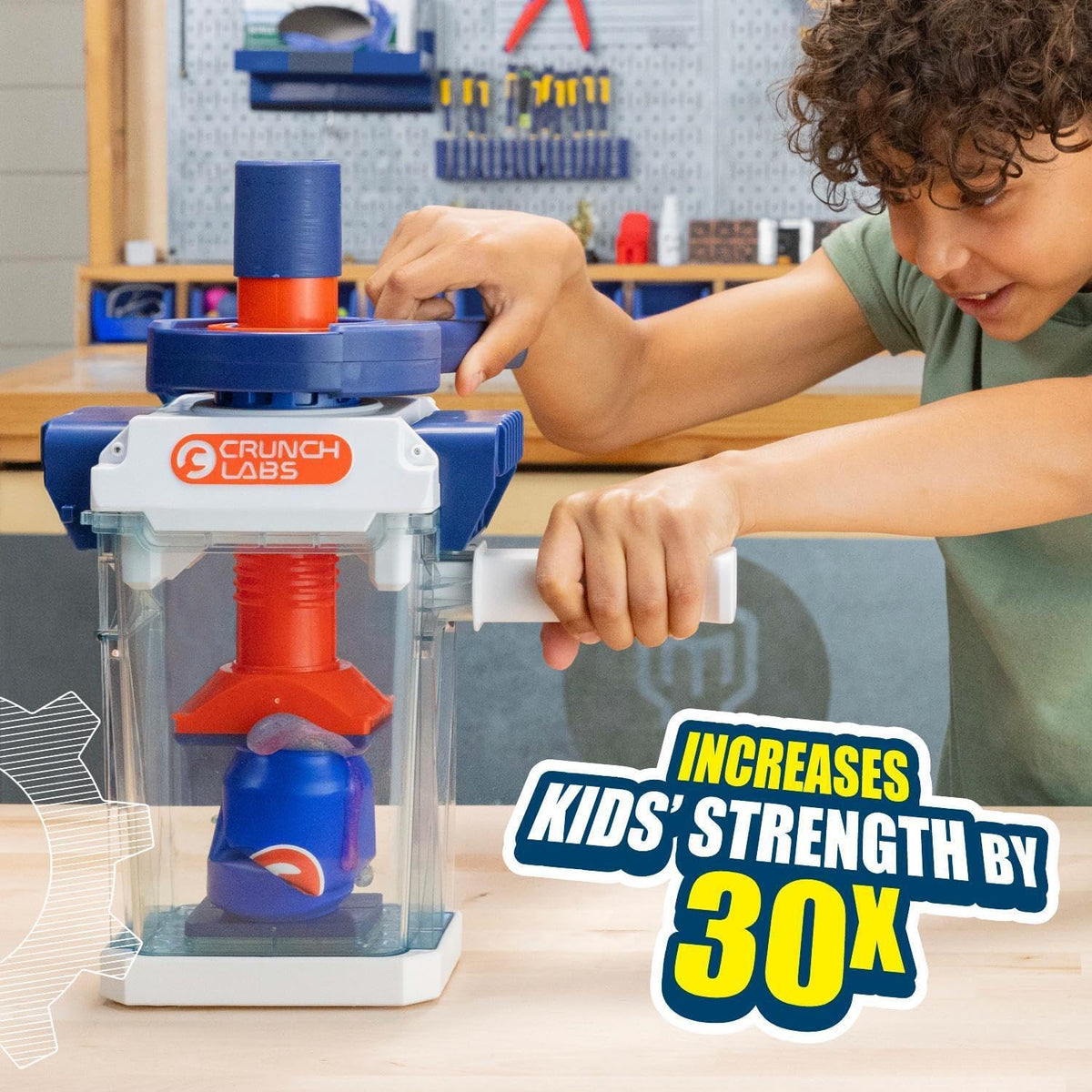 Interactive kids science kit for crushing and squishing