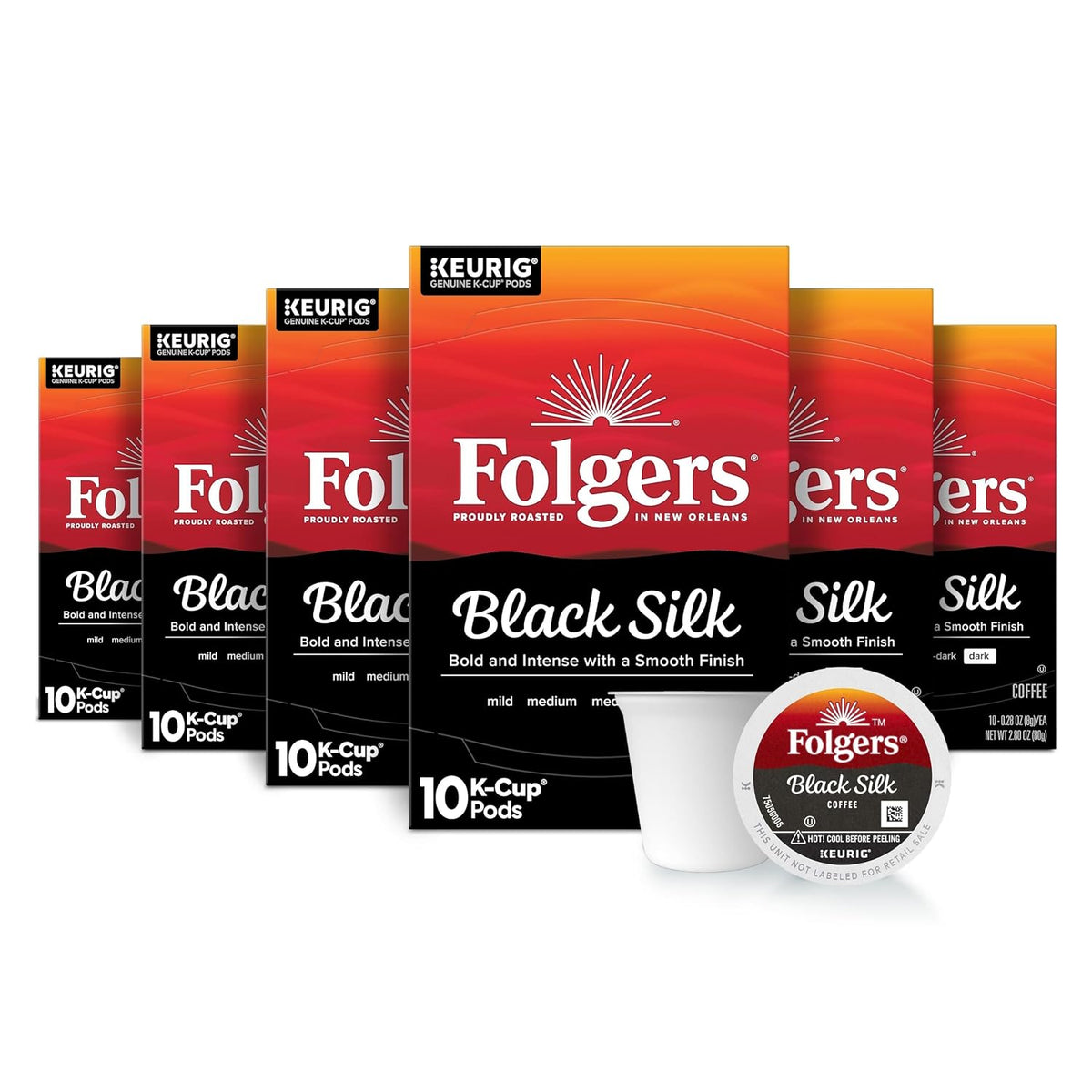 Folgers Black Silk single-serve coffee pods for Keurig