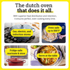 Lodge Dutch oven serving pot in pumpkin finish