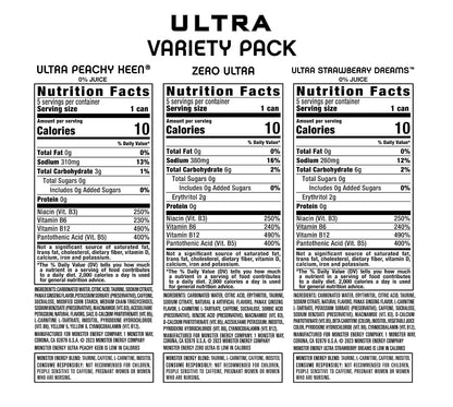 Monster Ultra Peachy Keen sugar free energy drink