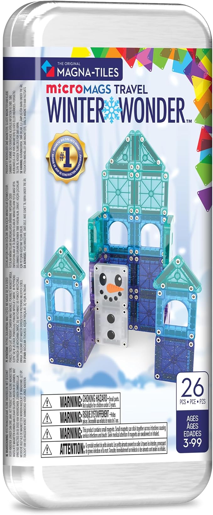MAGNA-TILES microMAGS Winter Wonder 26-piece magnetic set