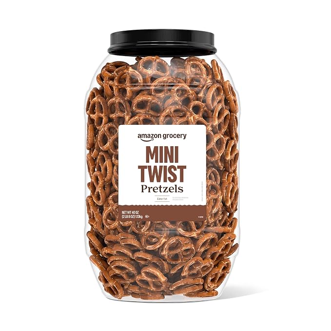 Happy Belly mini twist pretzels 40 ounce container