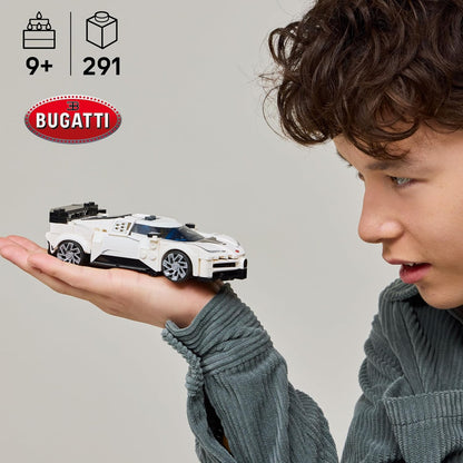 LEGO racing car toy with driver minifigure