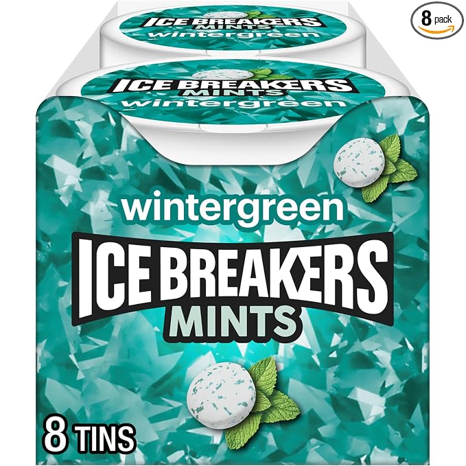 ICE BREAKERS Wintergreen Sugar Free Mints 8 count tins