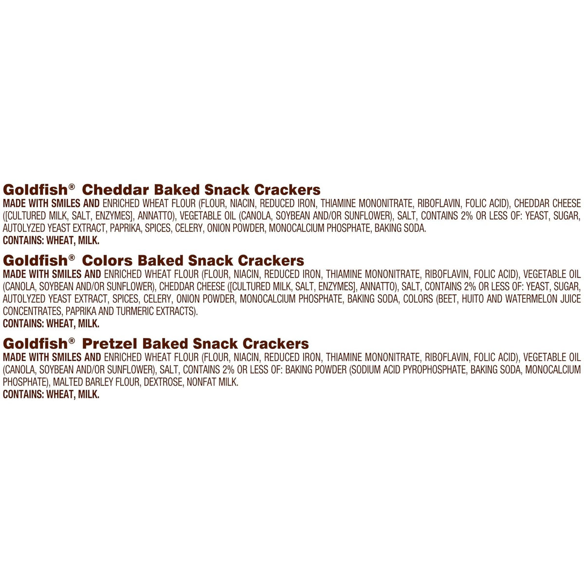 Goldfish baked snack crackers family variety pack