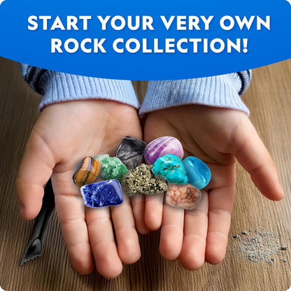 Real gemstones and identification guide from the kit