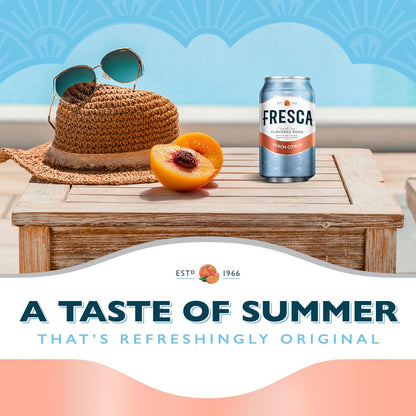 Fresca Peach Soda citrus black cherry peach flavor