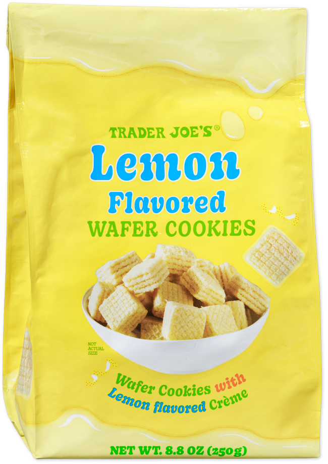 Trader Joe's lemon flavored wafer cookies