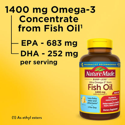 Nature Made fish oil softgels with EPA and DHA