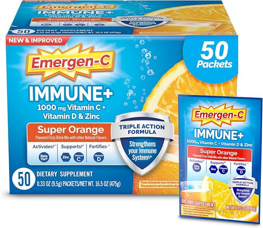 Emergen-C Immune+ Super Orange 50 count box