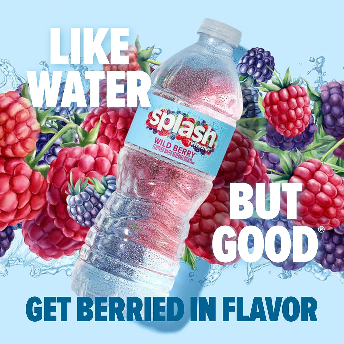 Zero calorie wild berry flavored water bottles