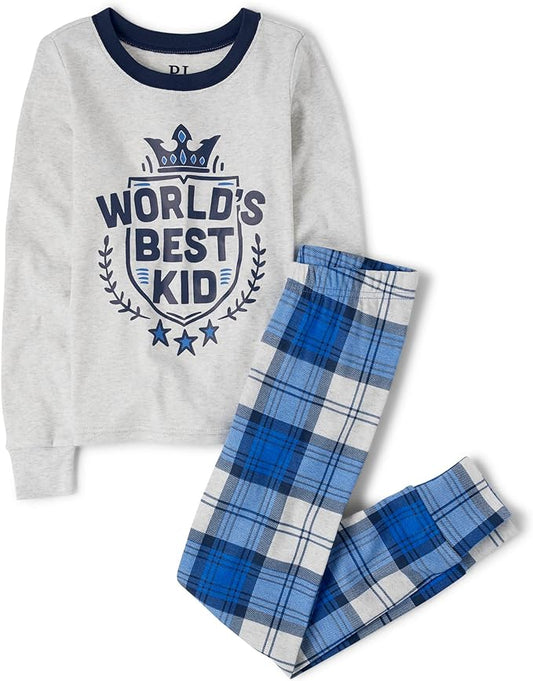 The Children's Place boys' cotton two-piece pajama set