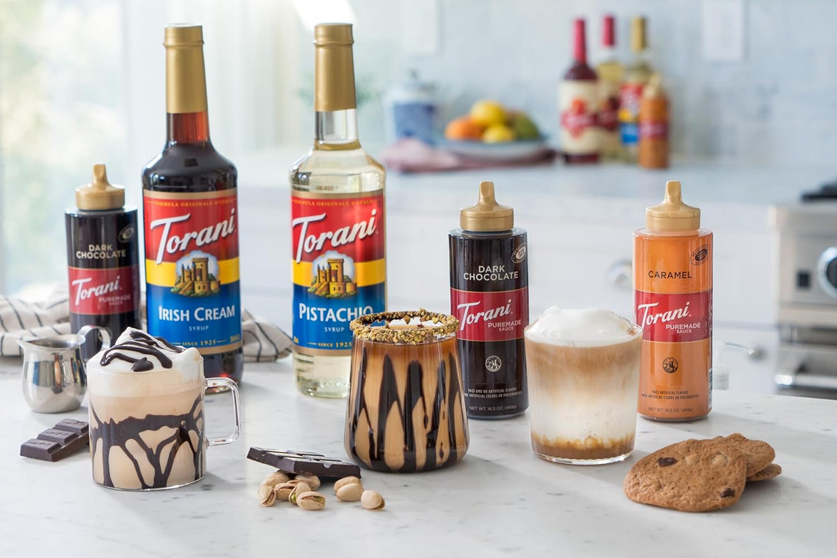 Torani dessert sauce variety pack for drinks and toppings