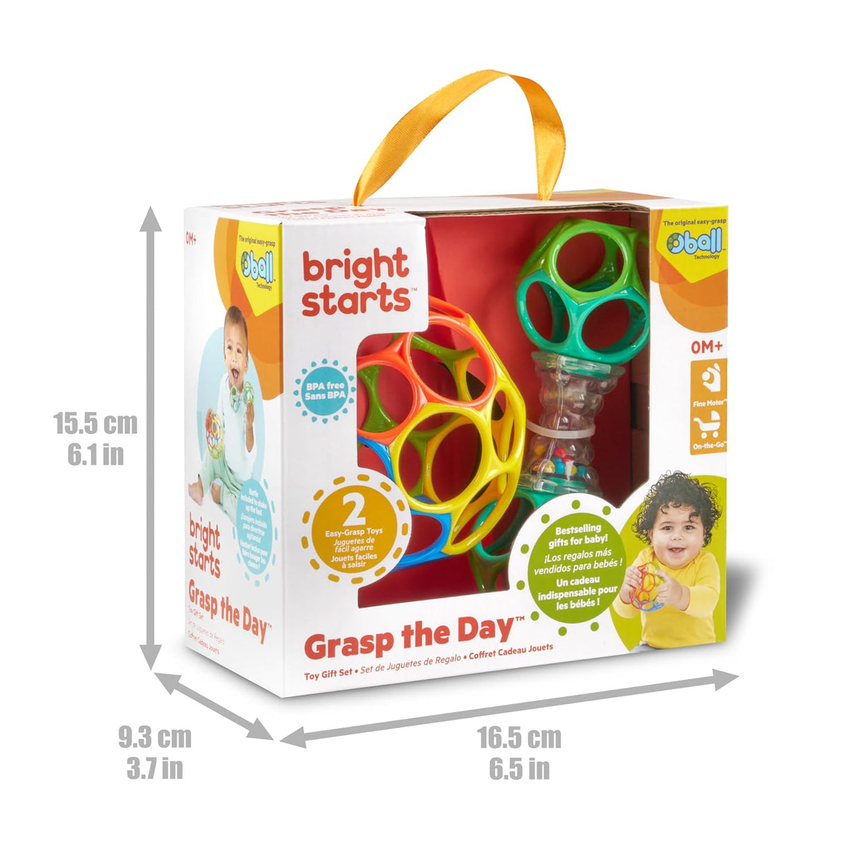 BPA-free easy-grasp baby ball and rattle toys