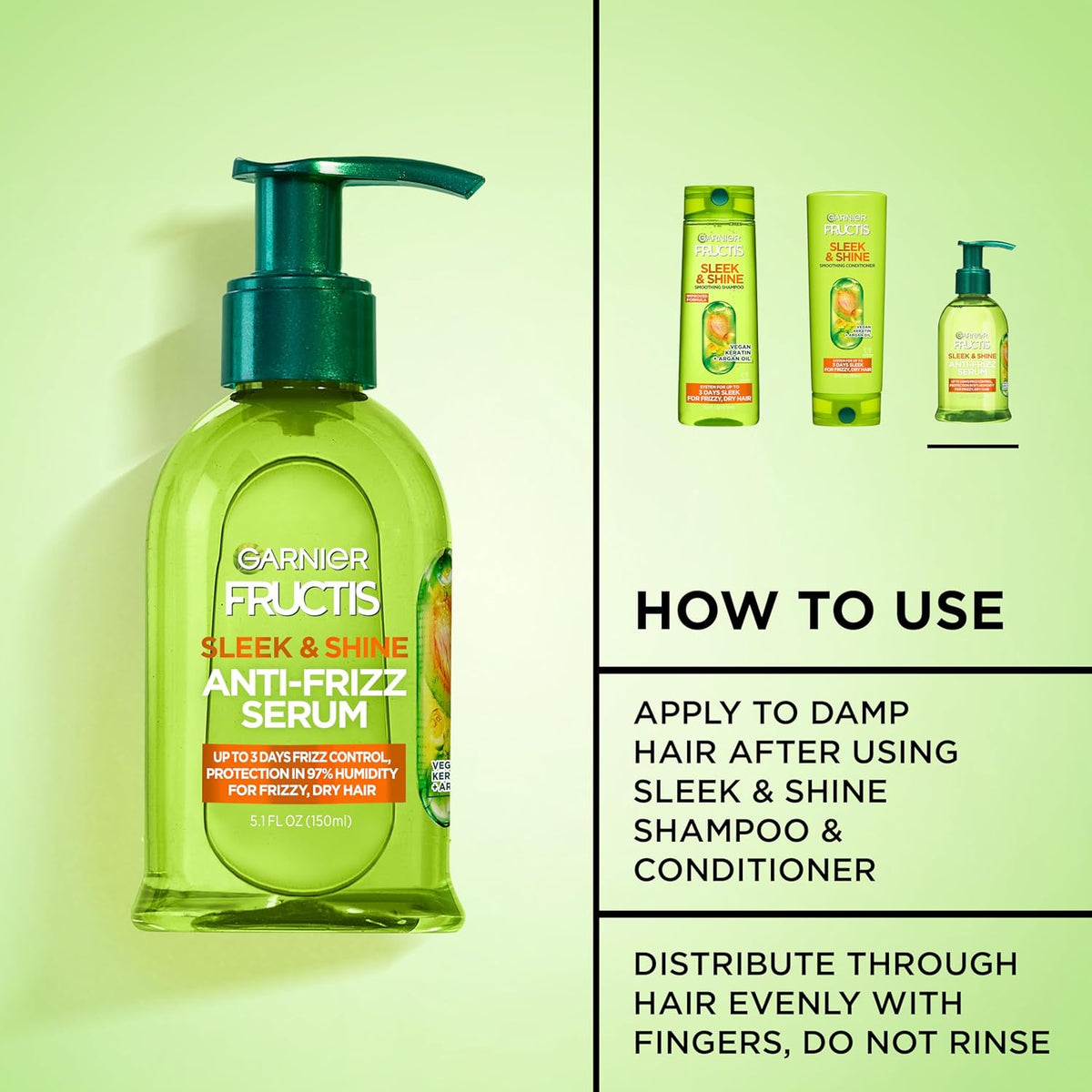 Garnier Fructis hair serum for smooth shiny hair