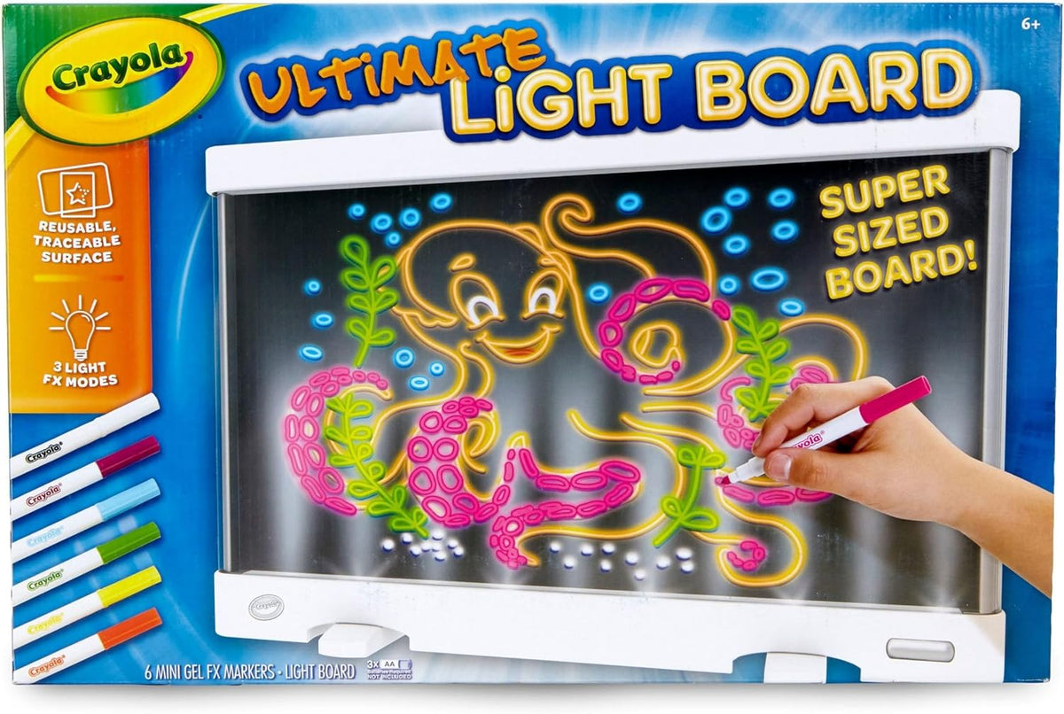 Kids LED tracing pad with Crayola gel markers