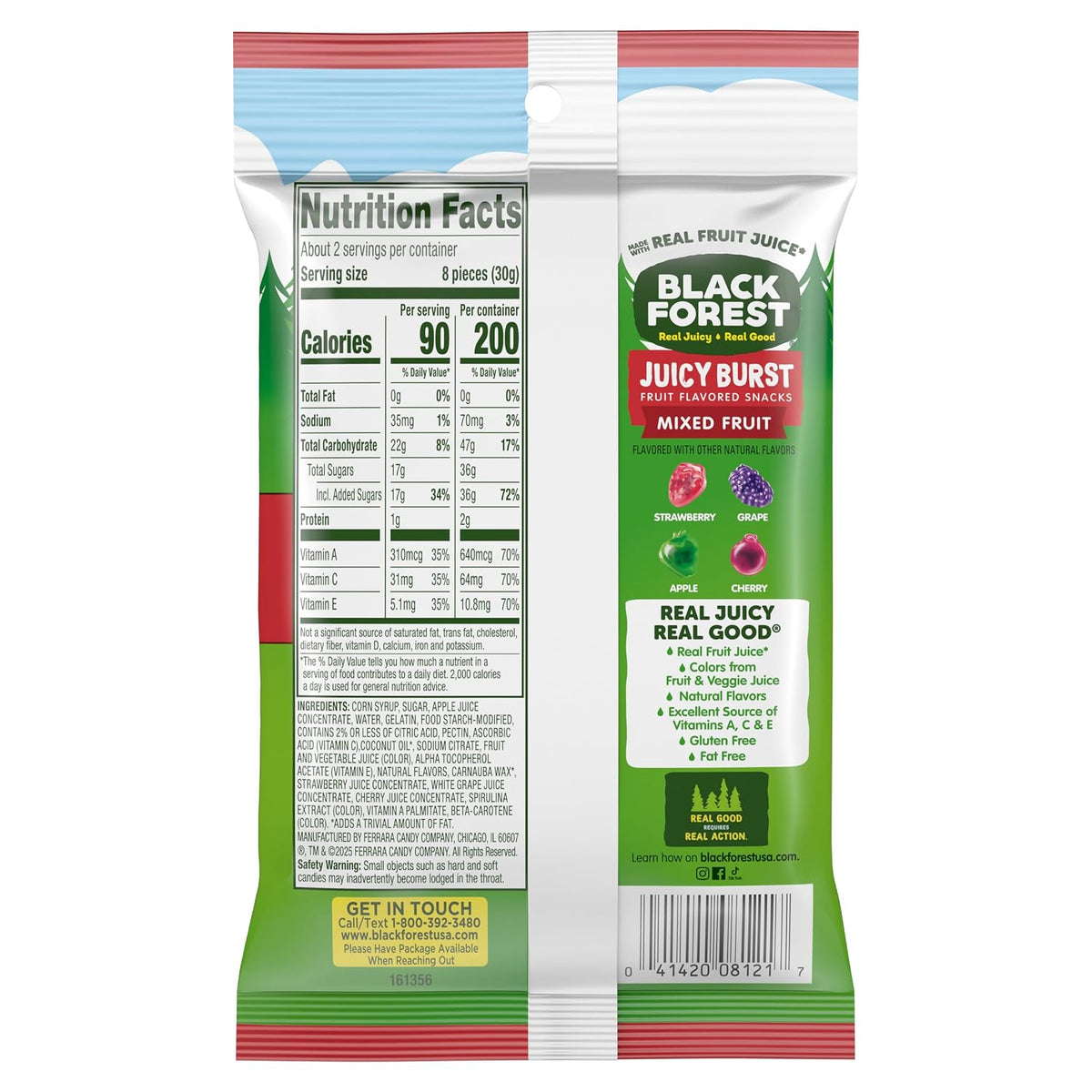 Black Forest mixed fruit snacks, pack of 48