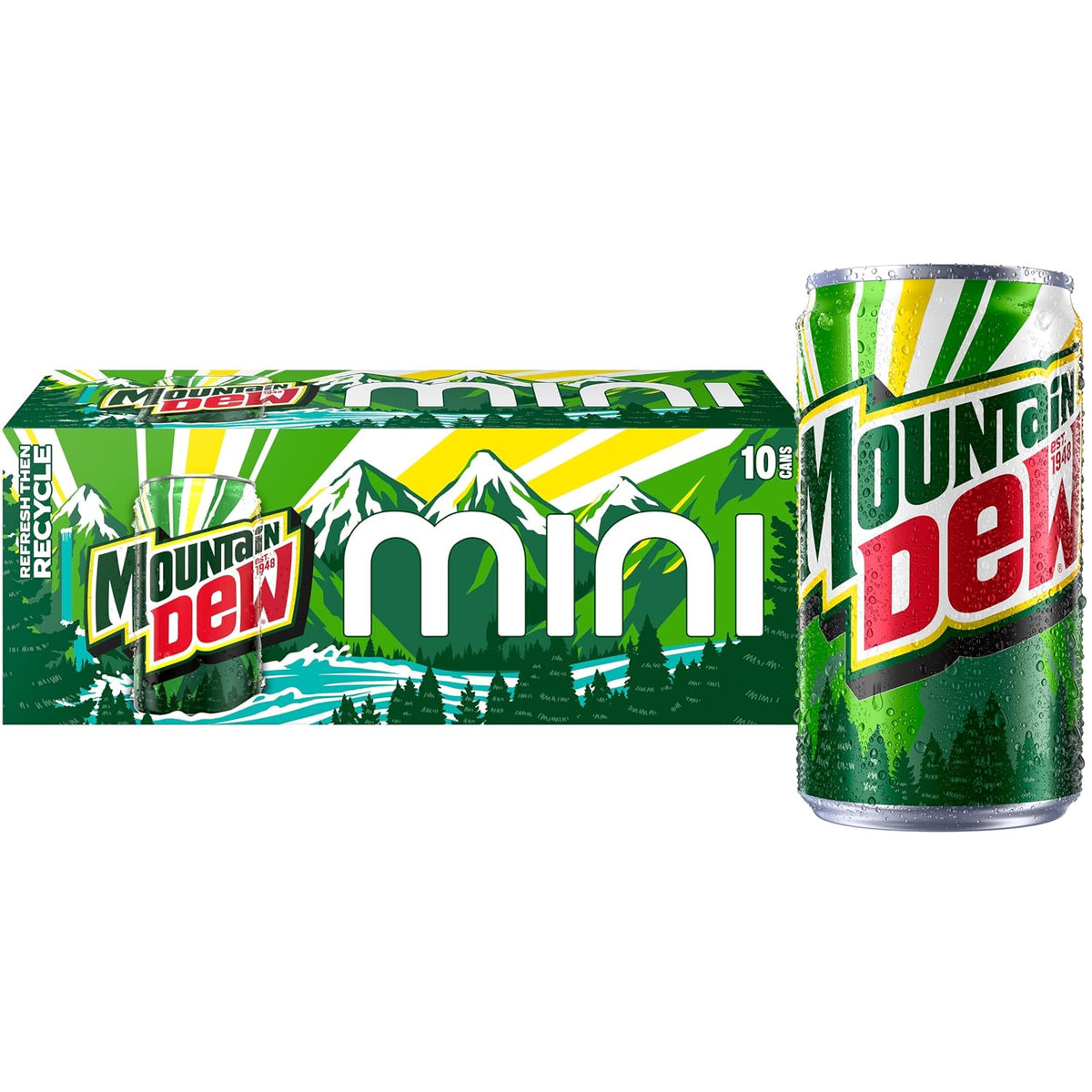 Mountain Dew original soda mini can pack