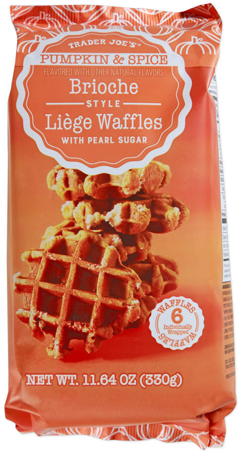 Trader Joe's Pumpkin & Spice Brioche Style Liège Waffles
