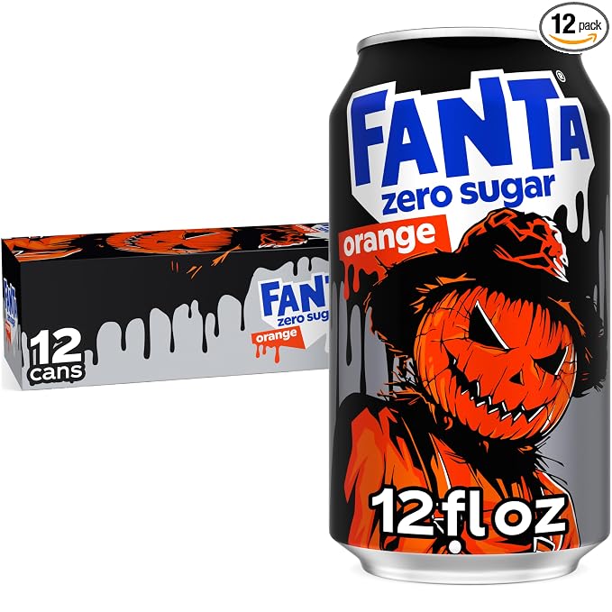 Fanta Zero Sugar Orange Soda 12 pack cans