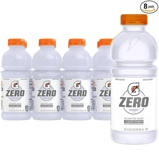 Gatorade Zero Sugar Glacier Cherry 20 fl oz bottles 8 pack
