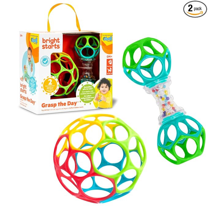 Bright Starts Oball baby toy gift set 2 pack