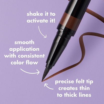 Long-lasting e.l.f. liquid eyeliner for cat-eye looks