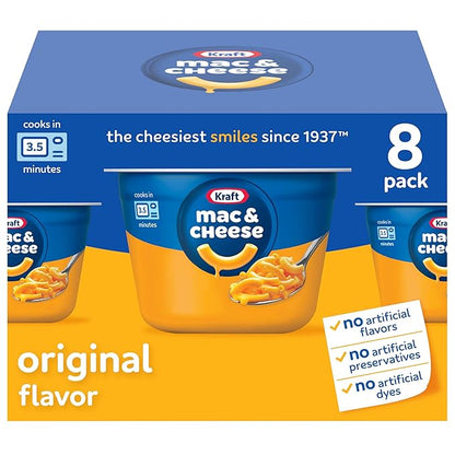 Kraft Original Mac and Cheese microwaveable cups 8 pack