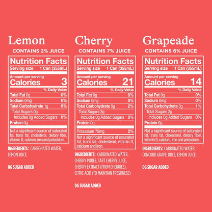 Spindrift sparkling water with cherry flavor