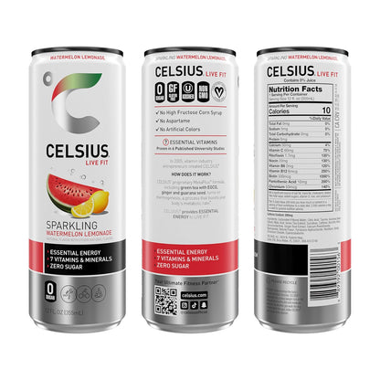 CELSIUS Watermelon Lemonade premium energy drink pack