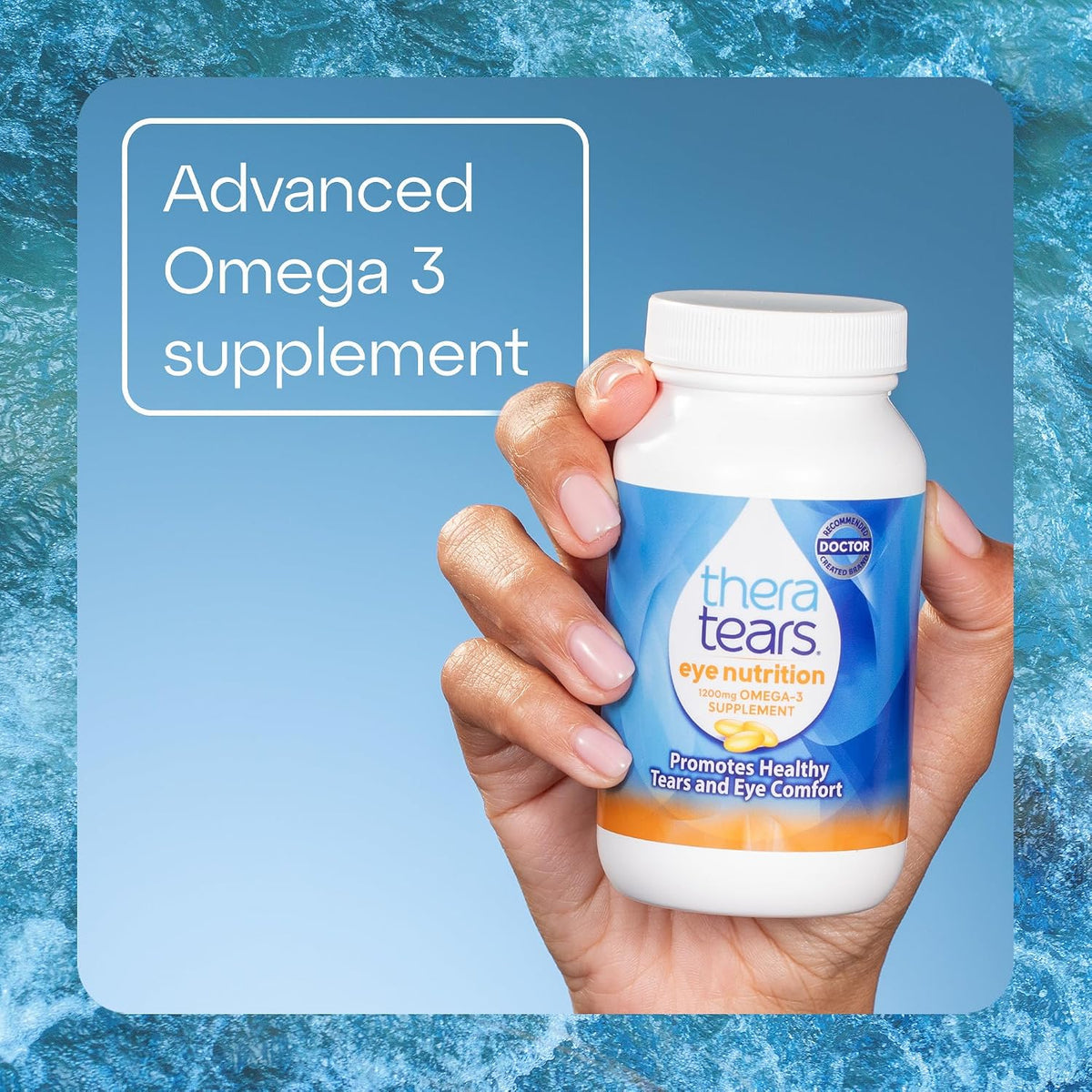 TheraTears eye nutrition supplement bottle details