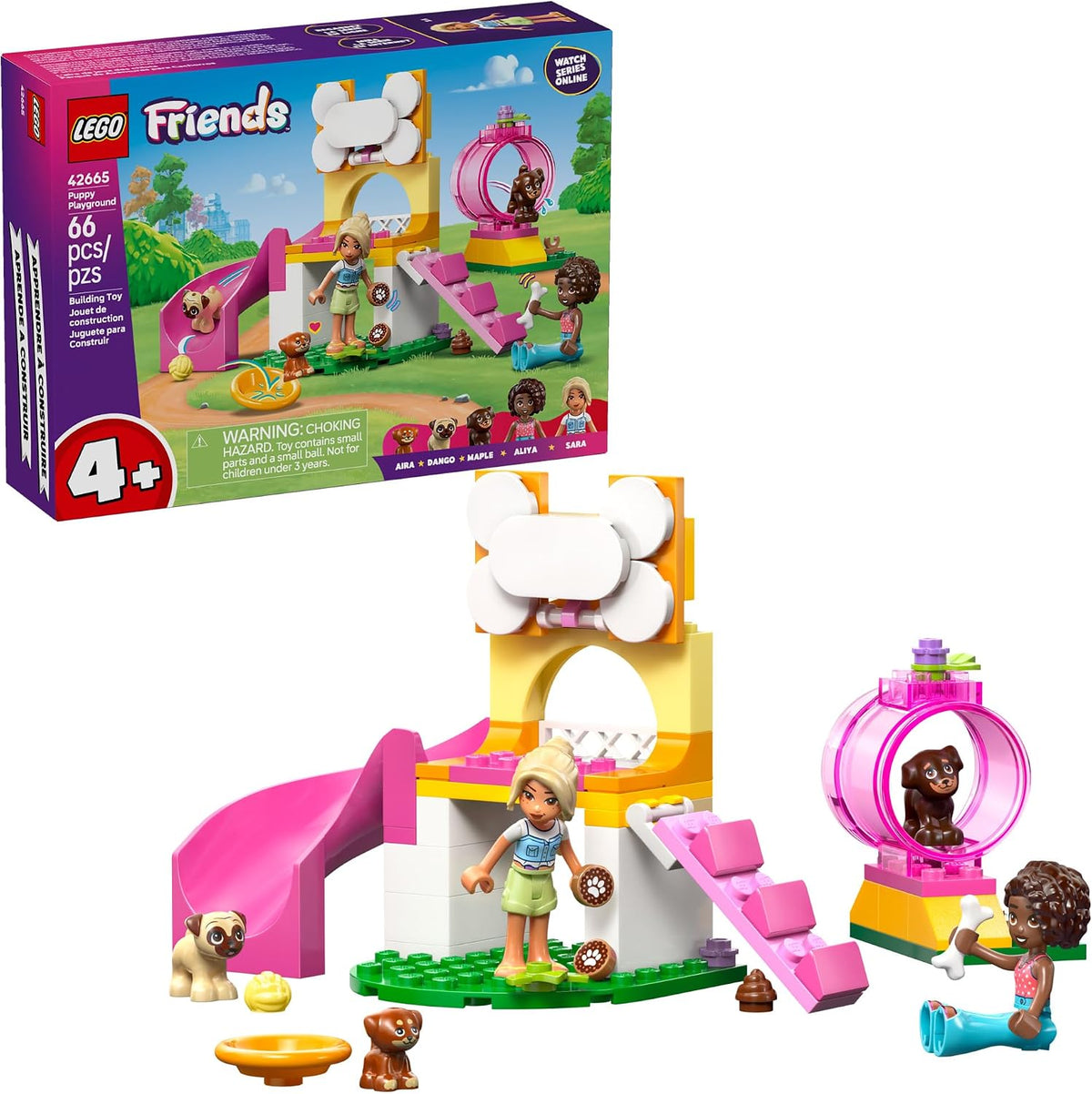 LEGO Friends puppy playground with minidolls and dog figures
