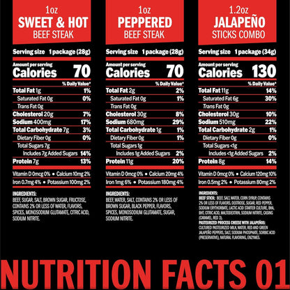 Jack Link's ready to eat real meat protein snacks 15 pack