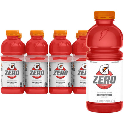 Gatorade Fruit Punch zero sugar sports drink bottles