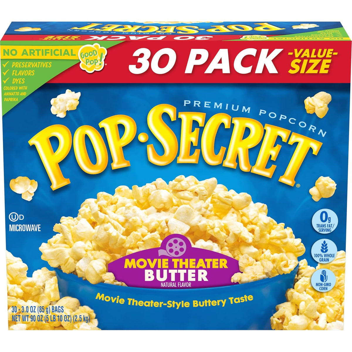 Pop Secret microwave popcorn sharing bags movie theater butter flavor