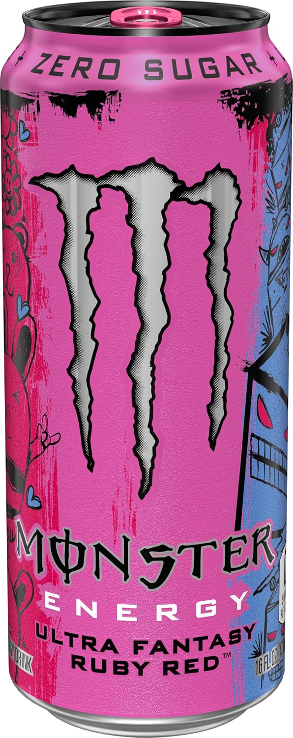 Monster sugar free energy drink in ruby red citrus flavor