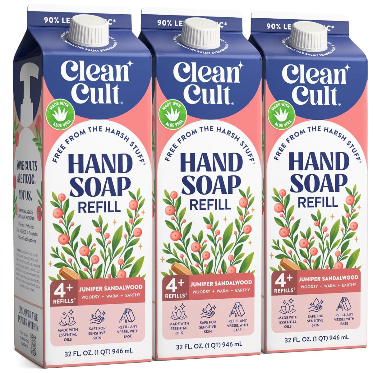 Cleancult hand soap refill with aloe vera and essential oils