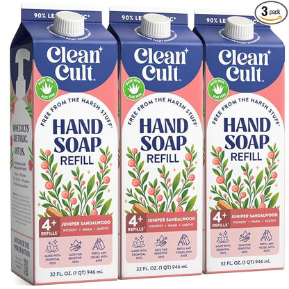 Cleancult Juniper Sandalwood liquid hand soap refill