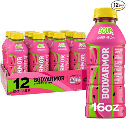 BODYARMOR Sour Watermelon sports drink, 16 oz, 12-pack